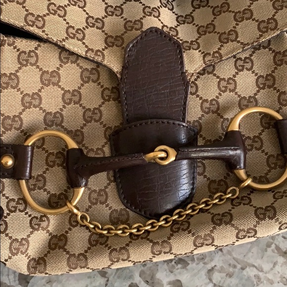 ✨ SOLD ✨ 100% Authentic Gucci GG Horsebit Vintage Jacquard Handbag - Picture 2 of 14
